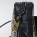 GUCCI GG Supreme Shoulder Bag PVC Navy Gold Auth BA2941-15