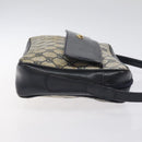 GUCCI GG Supreme Shoulder Bag PVC Navy Gold Auth BA2941-4