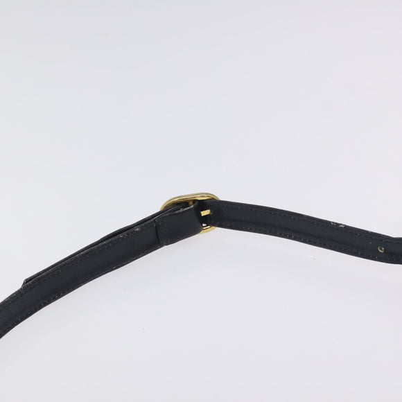 GUCCI GG Supreme Shoulder Bag PVC Navy Gold Auth BA2941