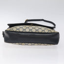 GUCCI GG Supreme Shoulder Bag PVC Navy Gold Auth BA2941-9