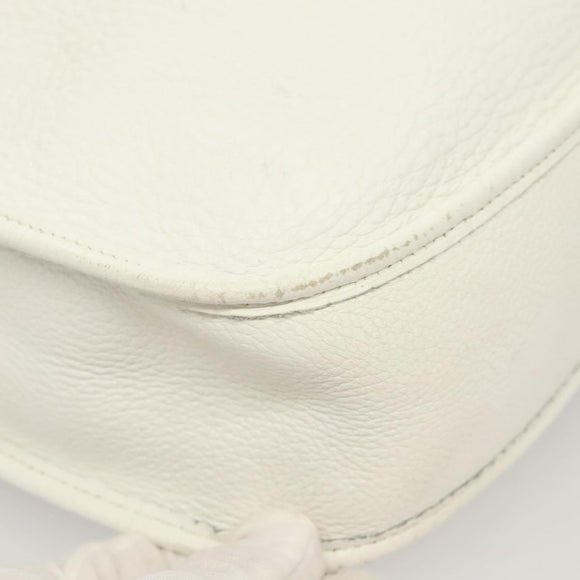 HERMES Evelyn 1 GM Shoulder Bag Togo leather White Auth BA2943