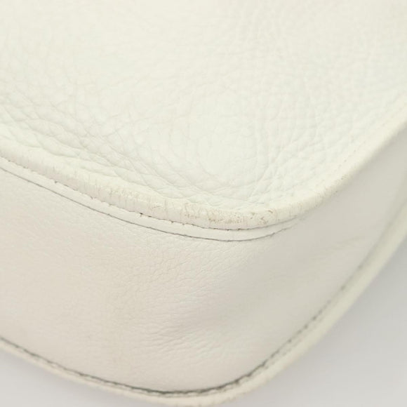HERMES Evelyn 1 GM Shoulder Bag Togo leather White Auth BA2943