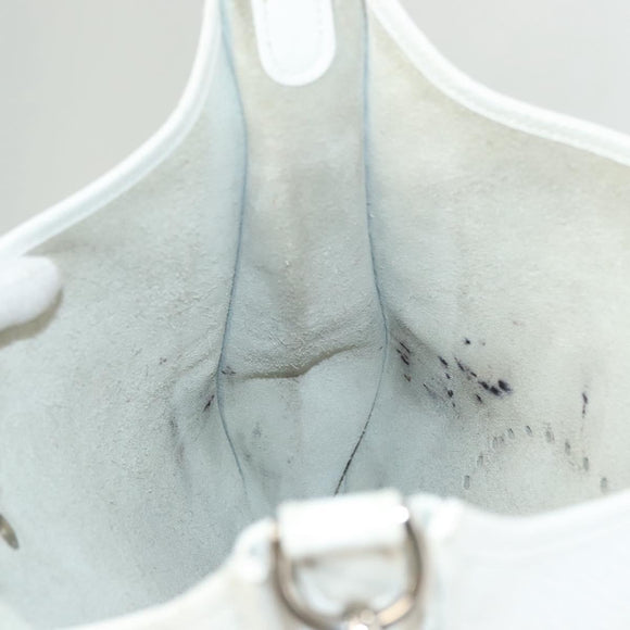 HERMES Evelyn 1 GM Shoulder Bag Togo leather White Auth BA2943