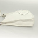 HERMES Evelyn 1 GM Shoulder Bag Togo leather White Auth BA2943-5