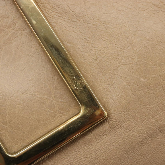 Chloe Etel Hand Bag Leather 2way Pink Gold Auth BA2946