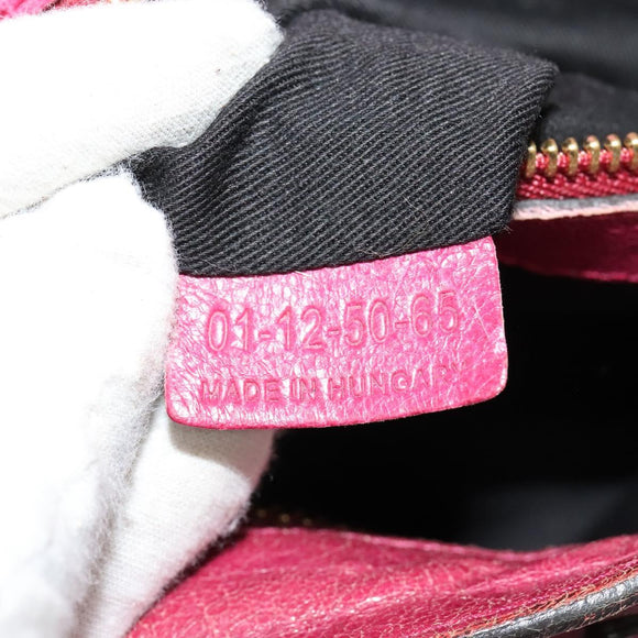 Chloe Etel Hand Bag Leather 2way Pink Gold Auth BA2946