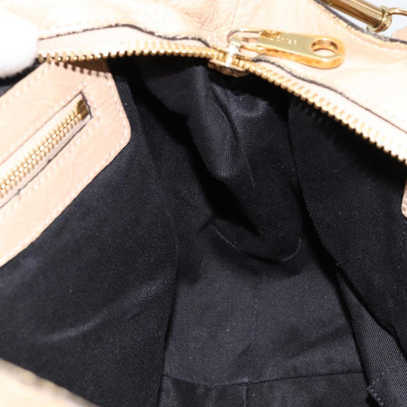 Chloe Etel Hand Bag Leather 2way Pink Gold Auth BA2946