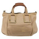 Chloe Etel Hand Bag Leather 2way Pink Gold Auth BA2946-2