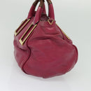 Chloe Etel Hand Bag Leather 2way Pink Gold Auth BA2946-3
