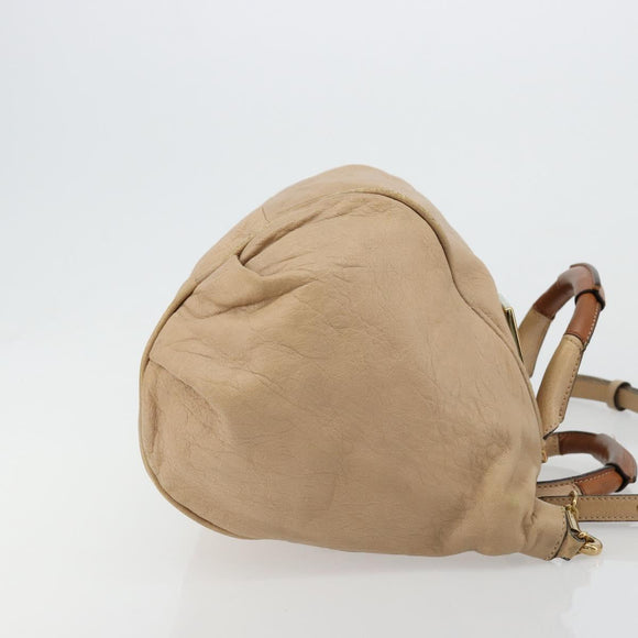 Chloe Etel Hand Bag Leather 2way Pink Gold Auth BA2946