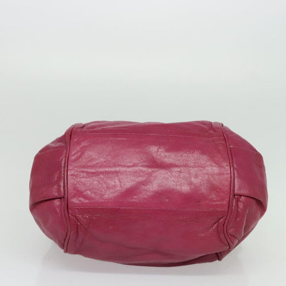 Chloe Etel Hand Bag Leather 2way Pink Gold Auth BA2946