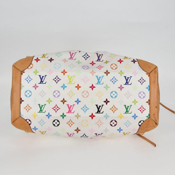 LOUIS VUITTON Monogram Multicolor Ursula Tote Bag White M40123 LV Auth BA2955