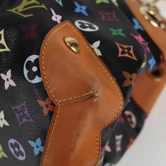 LOUIS VUITTON Monogram Multicolor Ursula Tote Bag Black M40124 LV Auth BA2956V