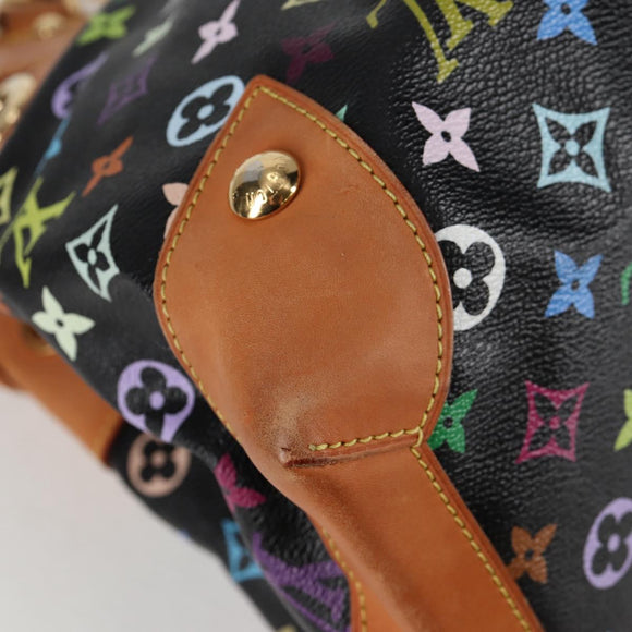 LOUIS VUITTON Monogram Multicolor Ursula Tote Bag Black M40124 LV Auth BA2956V