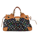 LOUIS VUITTON Monogram Multicolor Ursula Tote Bag Black M40124 LV Auth BA2956V-13