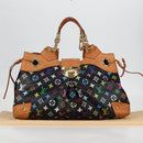 LOUIS VUITTON Monogram Multicolor Ursula Tote Bag Black M40124 LV Auth BA2956V-12