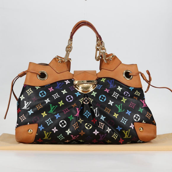 LOUIS VUITTON Monogram Multicolor Ursula Tote Bag Black M40124 LV Auth BA2956V
