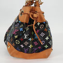 LOUIS VUITTON Monogram Multicolor Ursula Tote Bag Black M40124 LV Auth BA2956V-3