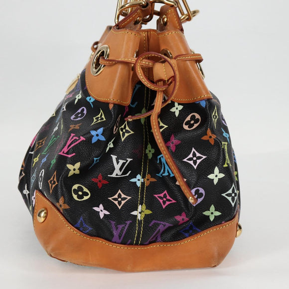 LOUIS VUITTON Monogram Multicolor Ursula Tote Bag Black M40124 LV Auth BA2956V