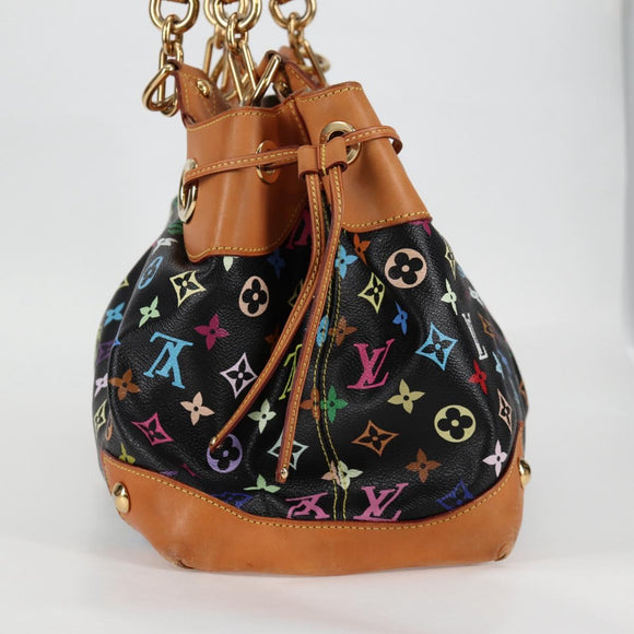 LOUIS VUITTON Monogram Multicolor Ursula Tote Bag Black M40124 LV Auth BA2956V