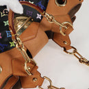 LOUIS VUITTON Monogram Multicolor Ursula Tote Bag Black M40124 LV Auth BA2956V-6