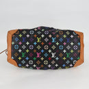 LOUIS VUITTON Monogram Multicolor Ursula Tote Bag Black M40124 LV Auth BA2956V-5