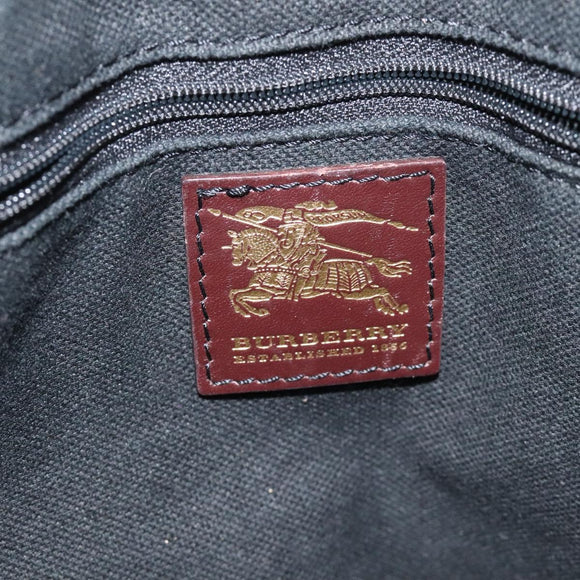 BURBERRY Nova Check Hand Bag PVC Beige Auth BA2958