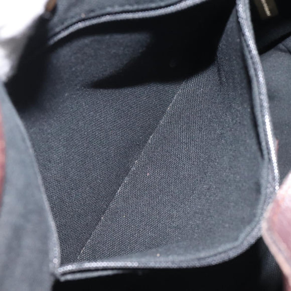 BURBERRY Nova Check Hand Bag PVC Beige Auth BA2958