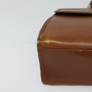Burberrys Hand Bag Leather 2way Brown Gold Auth BA2959-9