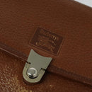 Burberrys Hand Bag Leather 2way Brown Gold Auth BA2959-10
