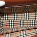 Burberrys Hand Bag Leather 2way Brown Gold Auth BA2959-12