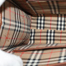 Burberrys Hand Bag Leather 2way Brown Gold Auth BA2959-18