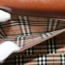 Burberrys Hand Bag Leather 2way Brown Gold Auth BA2959-19