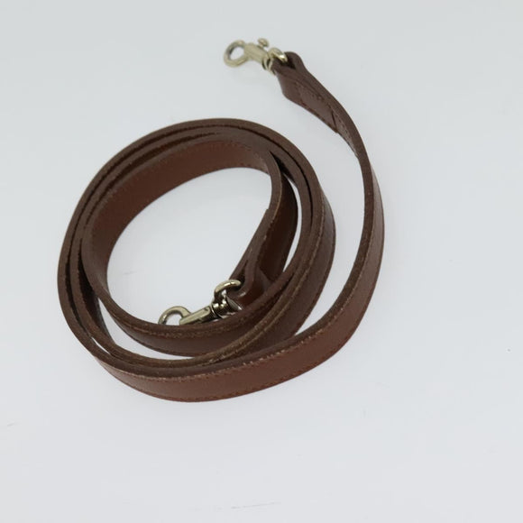 Burberrys Hand Bag Leather 2way Brown Gold Auth BA2959