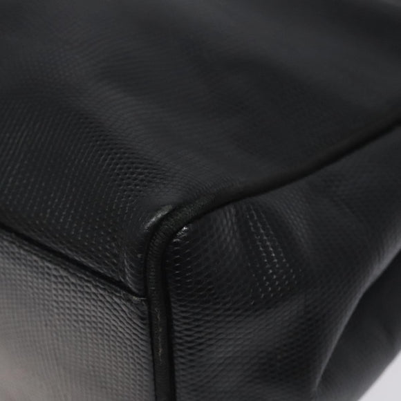 Salvatore Ferragamo Vera Tote Bag Embossed Leather Black Gold Auth BA2962