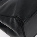 Salvatore Ferragamo Vera Tote Bag Embossed Leather Black Gold Auth BA2962-14