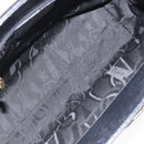 Salvatore Ferragamo Vera Tote Bag Embossed Leather Black Gold Auth BA2962-11