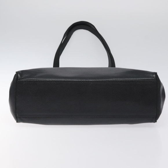 Salvatore Ferragamo Vera Tote Bag Embossed Leather Black Gold Auth BA2962