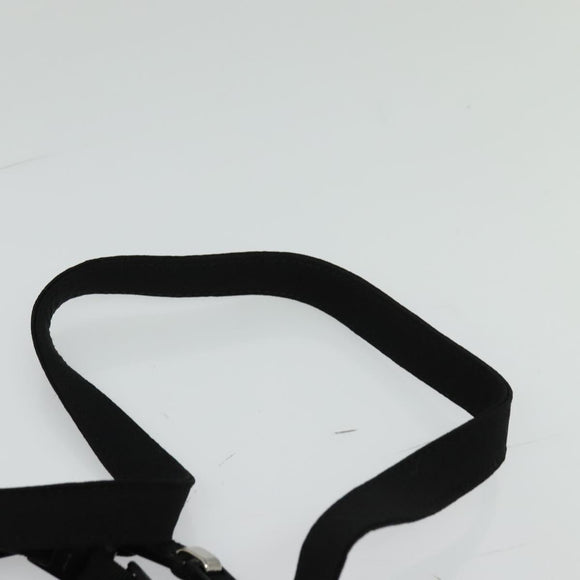 Salvatore Ferragamo Hand Bag Nylon 2way Black Silver Auth BA2963