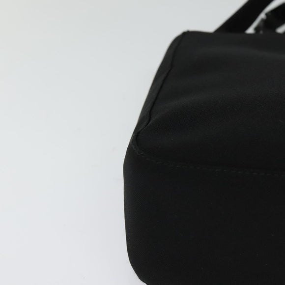 Salvatore Ferragamo Hand Bag Nylon 2way Black Silver Auth BA2963