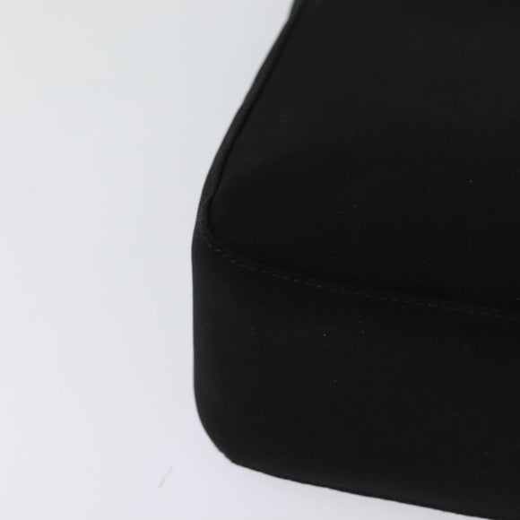 Salvatore Ferragamo Hand Bag Nylon 2way Black Silver Auth BA2963