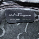 Salvatore Ferragamo Hand Bag Nylon 2way Black Silver Auth BA2963-12
