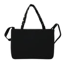 Salvatore Ferragamo Hand Bag Nylon 2way Black Silver Auth BA2963-13