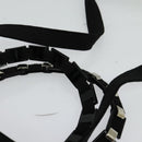 Salvatore Ferragamo Hand Bag Nylon 2way Black Silver Auth BA2963-8