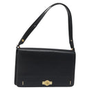 Christian Dior Shoulder Bag Leather Black Gold Auth BA2964-1