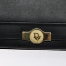Christian Dior Shoulder Bag Leather Black Gold Auth BA2964-14