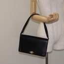 Christian Dior Shoulder Bag Leather Black Gold Auth BA2964-21