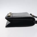 Christian Dior Shoulder Bag Leather Black Gold Auth BA2964-4