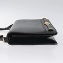Christian Dior Shoulder Bag Leather Black Gold Auth BA2964-5