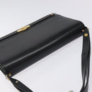Christian Dior Shoulder Bag Leather Black Gold Auth BA2964-6
